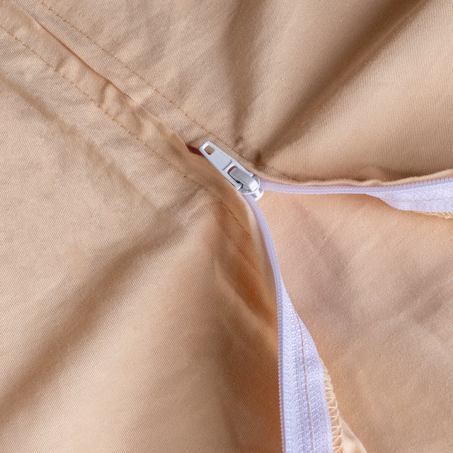 Vægtet tæppe 6 kg - 140x200 cm + Betræk Beige Bomuld