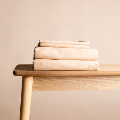 Gewichtsdecke 9 kg - 140x200 cm + Bezug Beige Baumwolle